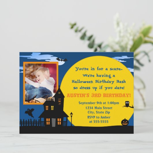 Uitnodiging voor uitnodiging op uitnodiging van Ha (Staand voorkant)