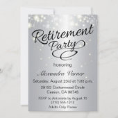 Uitnodiging voor uittredingspartij legant - Zilver (Voorkant)