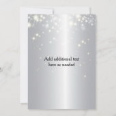 Uitnodiging voor uittredingspartij legant - Zilver (Achterkant)