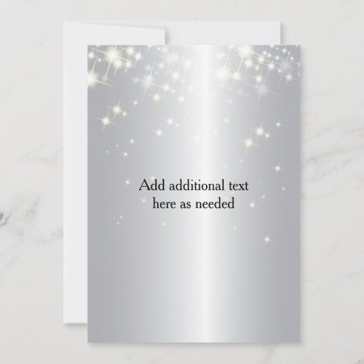 Uitnodiging voor uittredingspartij legant - Zilver (Achterkant)