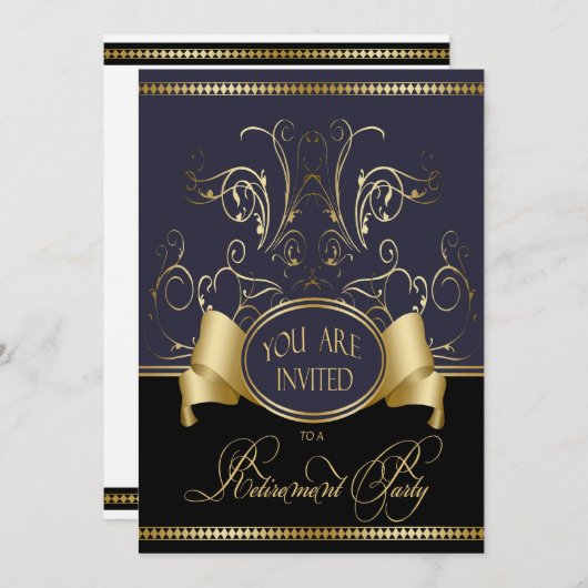 Uitnodiging voor uittredingspartij voor leganten i (Voorkant / Achterkant)