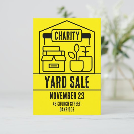 Uitnodiging voor uitverkoop van werf (Staand voorkant)