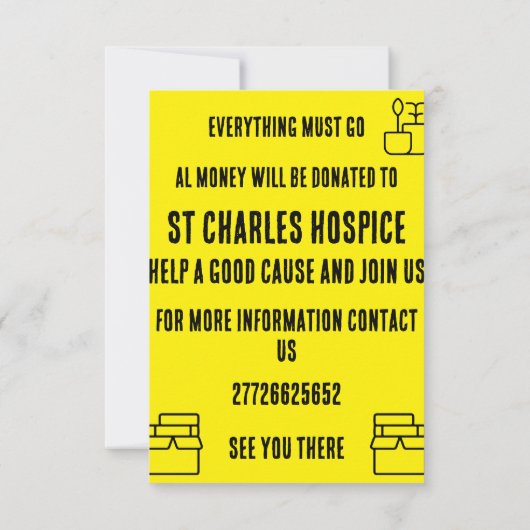 Uitnodiging voor uitverkoop van werf (Achterkant)