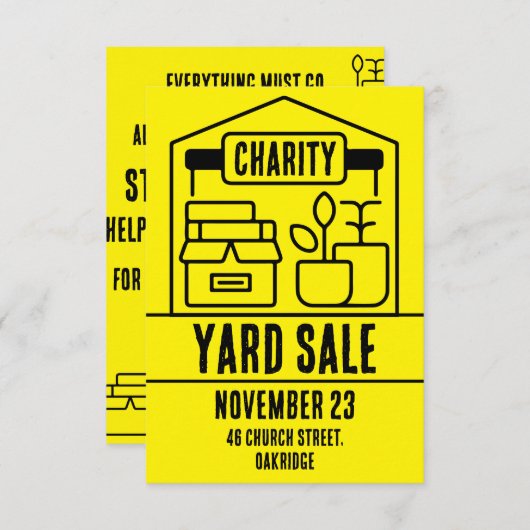 Uitnodiging voor uitverkoop van werf (Voorkant / Achterkant)