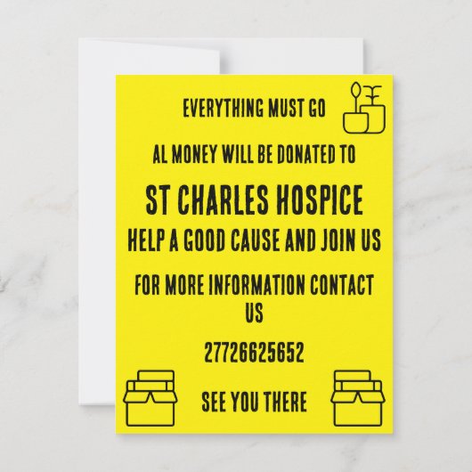 Uitnodiging voor uitverkoop van werf (Achterkant)