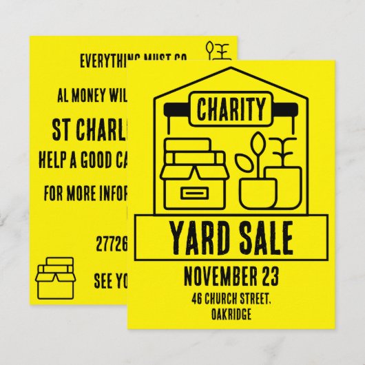 Uitnodiging voor uitverkoop van werf (Voorkant / Achterkant)