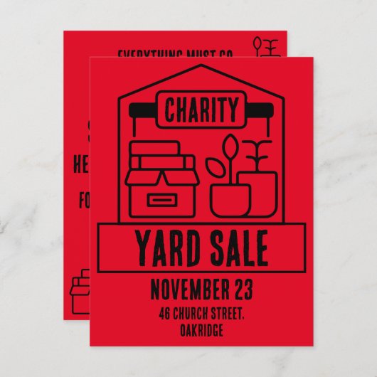 Uitnodiging voor uitverkoop van werf (Voorkant / Achterkant)