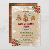 Uitnodiging voor uitwisseling van kerstkoekjes (Voorkant / Achterkant)