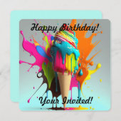 Uitnodiging voor uitzending van Vibrant Ice Cream  (Voorkant / Achterkant)