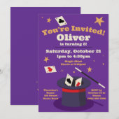 Uitnodiging voor ultieme Magicaliën op feestdag (Voorkant / Achterkant)