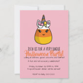 Uitnodiging voor Unicorn Candy Corn ~ de Unicandyc (Voorkant)