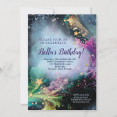 Uitnodiging voor Unicorn Design Party (Achterkant)