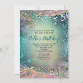 Uitnodiging voor Unicorn Design Party (Achterkant)