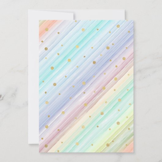 Uitnodiging voor Unicorn Party | eenhoorncake (Achterkant)