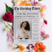 Uitnodiging voor unieke Newspaper Birthday Party