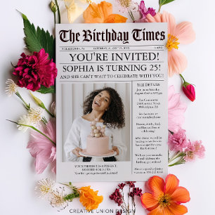 Uitnodiging voor unieke Newspaper Birthday Party