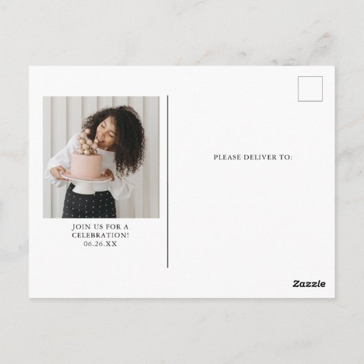 Uitnodiging voor unieke Newspaper Birthday Party (Achterkant)