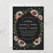 Uitnodiging voor unieke zwarte bruiloft (Voorkant)