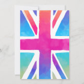 Uitnodiging voor Union Jack-vlag-punkrockfeest (Achterkant)