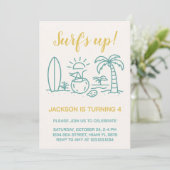 Uitnodiging voor Up Birthday Party van Editable Su (Staand voorkant)