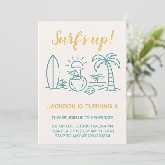 Uitnodiging voor Up Birthday Party van Editable Su (Staand voorkant)