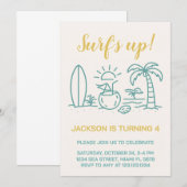 Uitnodiging voor Up Birthday Party van Editable Su (Voorkant / Achterkant)