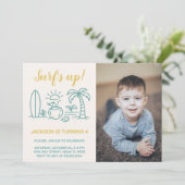 Uitnodiging voor Up Birthday Party van Editable Su (Staand voorkant)