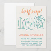 Uitnodiging voor Up Birthday Party van Editable Su (Voorkant / Achterkant)