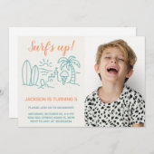 Uitnodiging voor Up Birthday Party van Editable Su (Voorkant / Achterkant)