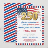 Uitnodiging voor US 250 Jaar Jubileumfeest (Voorkant / Achterkant)