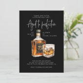 Uitnodiging voor vader verjaardag whiskey 75 jaar (Staand voorkant)