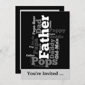 Uitnodiging voor vaderdag (Voorkant / Achterkant)