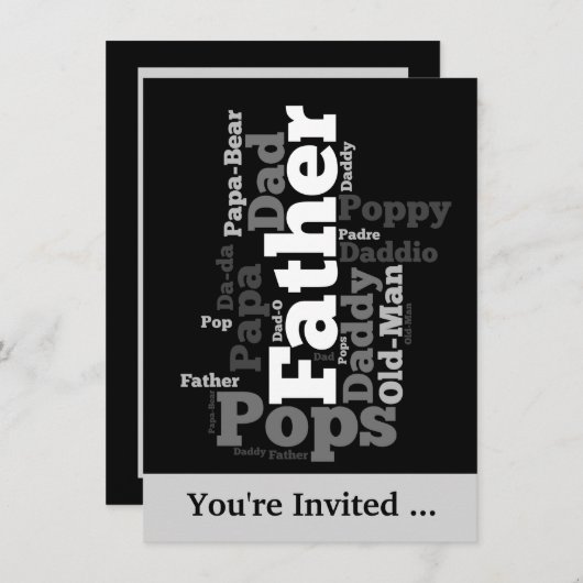 Uitnodiging voor vaderdag (Voorkant / Achterkant)