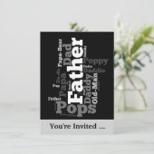 Uitnodiging voor vaderdag (Staand voorkant)