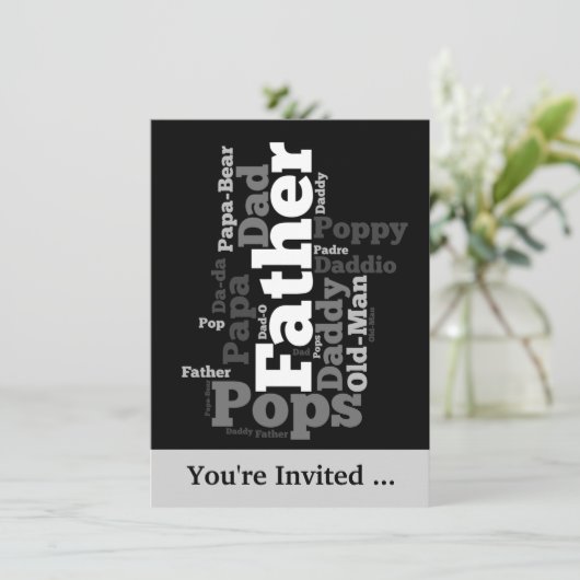 Uitnodiging voor vaderdag (Staand voorkant)