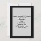Uitnodiging voor vaderdag (Achterkant)