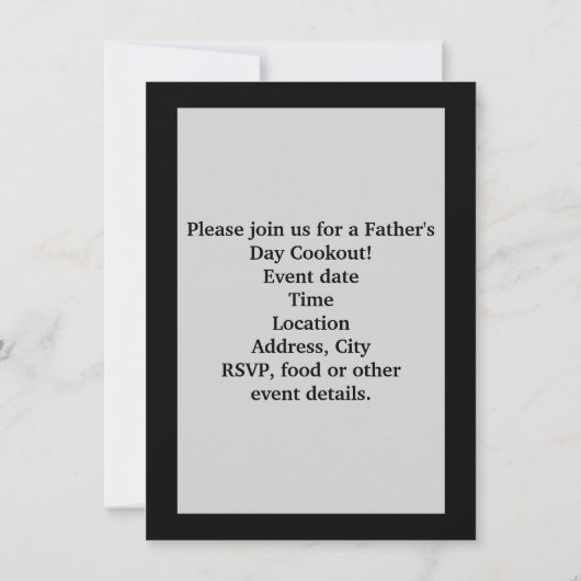 Uitnodiging voor vaderdag (Achterkant)