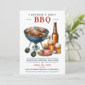 Uitnodiging voor Vaderdag BBQ Grillen en Bier (Staand voorkant)