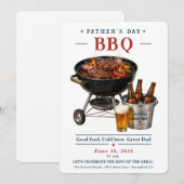 Uitnodiging voor Vaderdag BBQ Grillen en Bier (Voorkant / Achterkant)