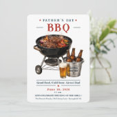 Uitnodiging voor Vaderdag BBQ Grillen en Bier (Staand voorkant)