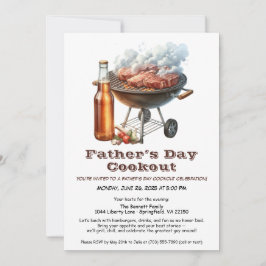 Uitnodiging voor Vaderdag BBQ – Hamburgers, Drankj