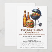Uitnodiging voor Vaderdag BBQ – Hamburgers, Drankj (Voorkant / Achterkant)