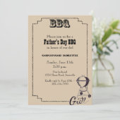 Uitnodiging voor vaderdag BBQ-partij (Staand voorkant)