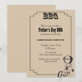 Uitnodiging voor vaderdag BBQ-partij (Voorkant / Achterkant)