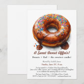 Uitnodiging voor Vaderdag Brunch – Donut Feestje (Voorkant / Achterkant)