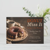 Uitnodiging voor Vaderdag Brunch – Donuts & Koffie (Staand voorkant)