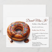 Uitnodiging voor Vaderdag Brunch – Donuts & Koffie (Voorkant / Achterkant)