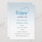 Uitnodiging voor vaderdag, Vaderdag Brunch Lunch (Voorkant / Achterkant)