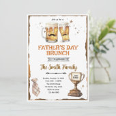Uitnodiging voor vadersdag brunchfeest (Staand voorkant)