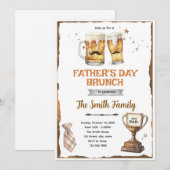Uitnodiging voor vadersdag brunchfeest (Voorkant / Achterkant)
